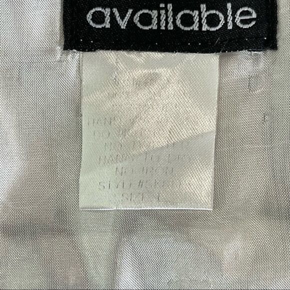 Available White Purple Floral Print A Line Skirt Size Large - Picture 3 of 11